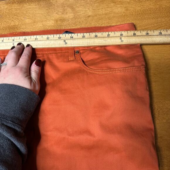 Chico's Sz 3 US 16 XL So Slimming Girlfriend Ankle Pant Burnt Orange Casual Fall - Picture 5 of 7